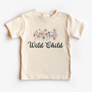 Wild Child Baby Shirt, Baby Bodysuit, Toddler Sweatshirt - Girls Retro Wildflower Outfit, Boho Wild Clothing, Cute Free Spirit Toddler Gift