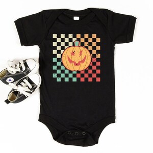 Retro Pumpkin Baby Bodysuit, Girls Halloween Baby Shirt, Cute Toddler Sweatshirt - Fall Kids Outfit, Spooky Season Gift for Girls