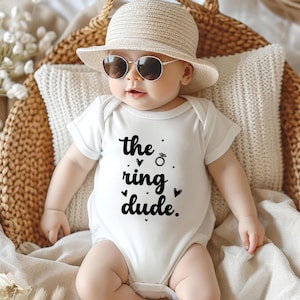 The Ring Dude Baby Bodysuit, Baby Shirt, Toddler Sweatshirt - Cute Ring Bearer Outfit, Ring Security Gift, Bridal Party Wedding Clothing