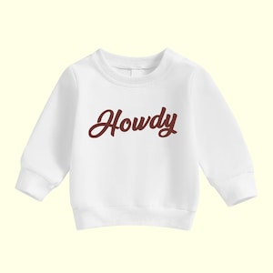 Howdy Onesie, Baby Bodysuit, Baby Shirt, Toddler Sweatshirt - Retro Cowboy Baby Outfit, Cute Country Western Gift, Little Rancher Style Look