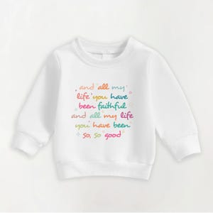 Psalm Bible Quote Toddler Sweatshirt, Baby Bodysuit, Baby Shirt - Boho Religious Baby Outfit, Christian Toddler Gift, Faith-Based Clothing