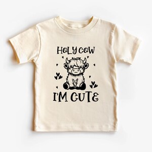 Holy Cow I&#39;m Cute Baby Shirt, Baby Bodysuit, Toddler Sweatshirt - Funny Cow Outfit, Farm Animal Toddler Gift, Country Baby Shower Outfit