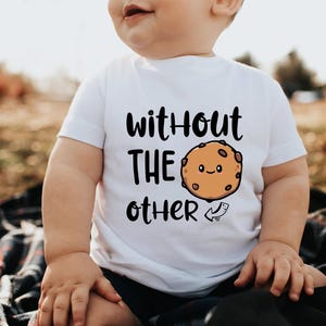 Twin Baby Shirt, Baby Bodysuit, Toddler Sweatshirt - Can’t Have One Without the Other Twin Outfit, Funny Milk and Cookie Set, Bestie Set