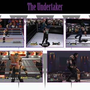 Póster de The Undertaker de 48 x 33 cm. Póster de videojuego WWF WWE.