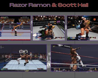 Razor Ramon/Scott Hall Plakat 19"x13" plakat z gry wideo WWF WCW