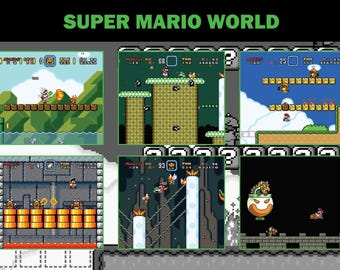 スーパーマリオRPG 36 x 24インチ ビデオゲームポスター - Etsy 日本