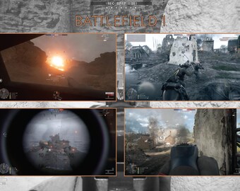 Battlefield 1 Poster 19"x13" video game poster WW1 Tanks Artillery