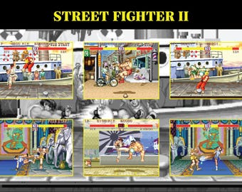 Pôster de Street Fighter 2 19" x 13" pôster de videogame Arcade