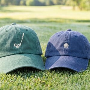 Embroidered Golf Caps Set, Father Son Cotton Hats, Outdoor Sports Dad Hat