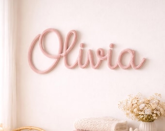 Knitted Wire Name Sign, Custom Nursery Decor