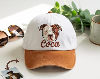 Custom Embroidered Pet Portrait Hat: Personalized Dog & Cat