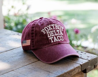 Foxtrot Delta Taco Hat, FDT Anti-Trump Protest Hat, Political Activist Apparel, Trump Always Chickens Out Hat, Activism Hat, No King America