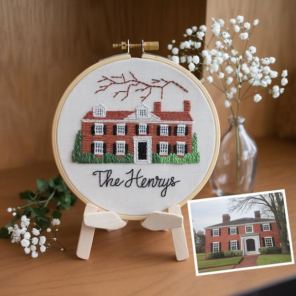 Custom House Portrait Stickrahmen, personalisiertes Andenken