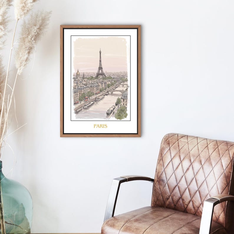 King & McGaw Paris Eiffel Tower Cityscape Framed Print