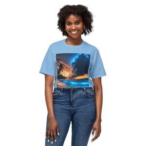 T-Shirt with Tropical Beach Design - Night Lights Philippines, Summer Vibe, Beach House Decor, Travel Gift, Relaxed Fit Tee