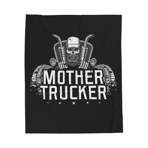 Trucker Plush Blanket: Diesel Life Throw, Cozy Trucking Decor