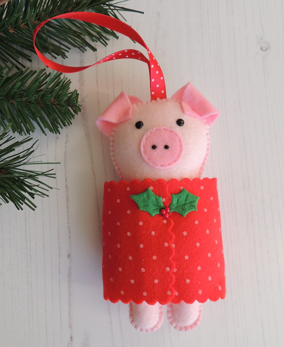 Pigs in Blankets Felt Hanging Christmas Decoration Ornament Etsy