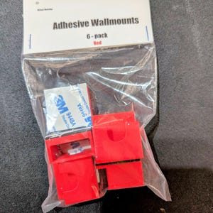 Wall Mount Radio Mic Holder – 3D Printed, Adhesive-Backed (6-Pack, Optional Call Sign Customization)