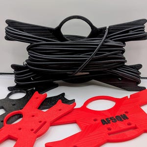 Antenna Wire & Guy Line Winders – 3D Printed 4-Pack, Customizable with Call Sign