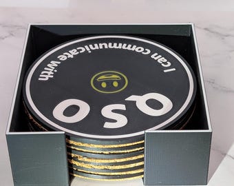 Ham Radio Q-Code Coaster Set: 3D Printed Ham Shack Decor