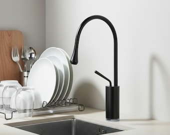 Matte Black Kitchen Faucet, Pull Out Sprayer, 360 Swivel Spout Tap