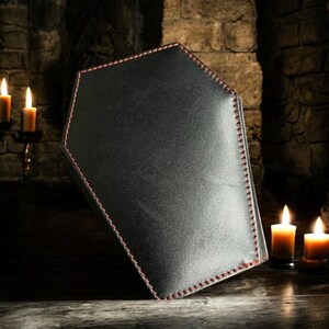 Cartera de ataúd / Cartera gótica / Cartera de cuero vampírico / Cartera de mano Nosferatu / Cartera de cuero estilo gótico / Cartera de cuero para hombre