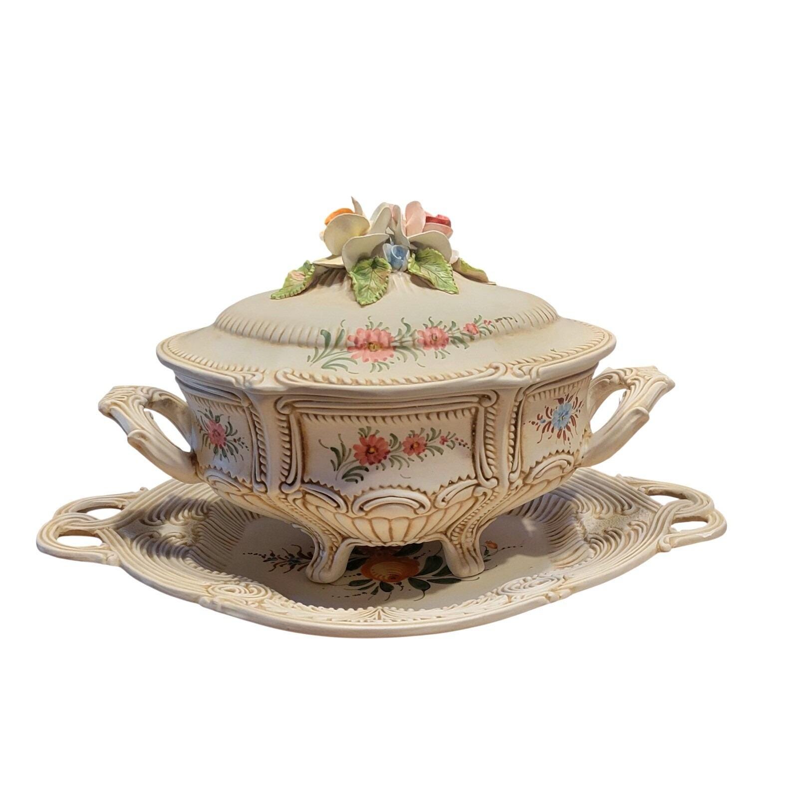 Louche à soupe à chou en céramique italienne 3D grandeur nature, peinte