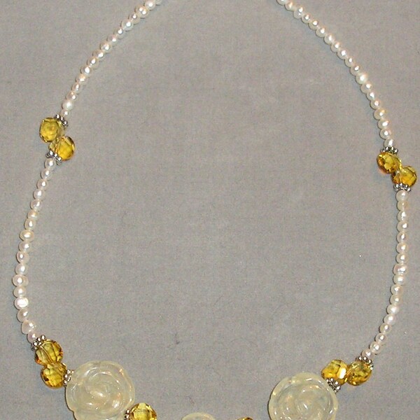 Yellow Roses Necklace