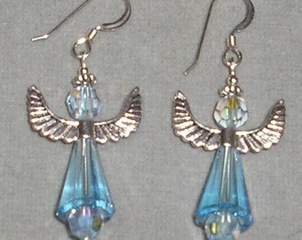 Swarovski Crystal Angel Earrings