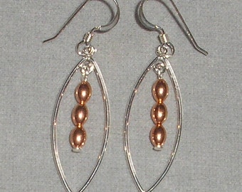 Mixed Metal Dangle Earrings