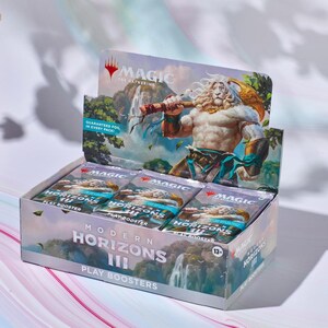 DESCONTO ESPECIAL - Magic: The Gathering Modern Horizons III Play Booster Box - Foil garantido em todos os pacotes - Cartas de draft e colecionáveis