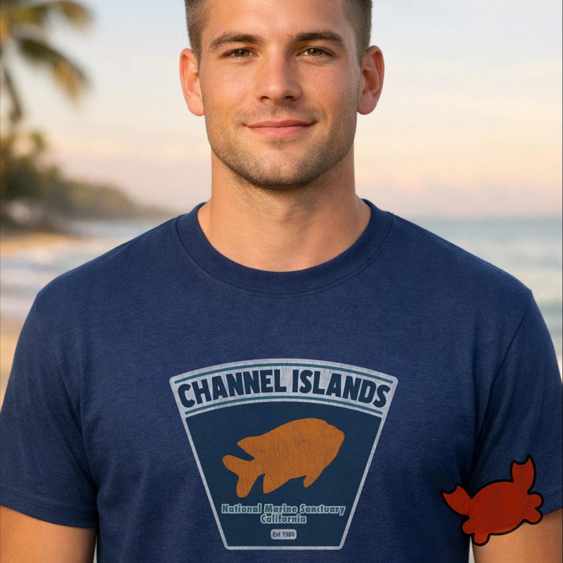 Men's Cotton T-Shirt – Classic Fit | Channel Islands National Marine Sanctuary image 4