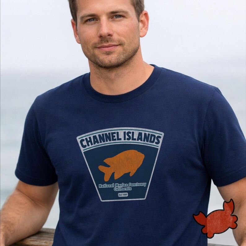 Men's Cotton T-Shirt – Classic Fit | Channel Islands National Marine Sanctuary image 2