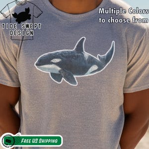 Watercolor  Orca TShirt, Unisex T-Shirt for Killer Whale Lovers