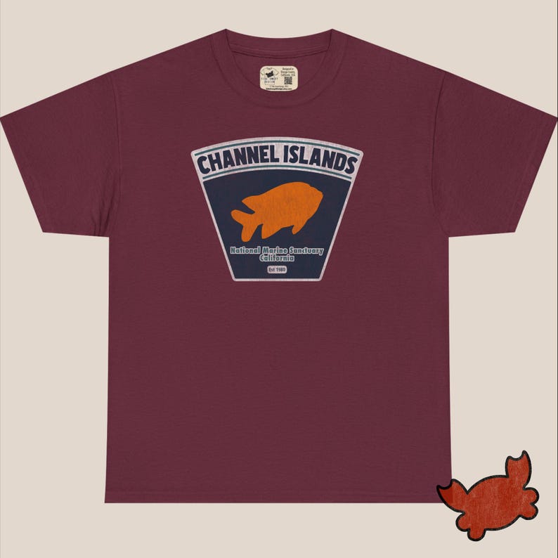 Men's Cotton T-Shirt – Classic Fit | Channel Islands National Marine Sanctuary Maroon