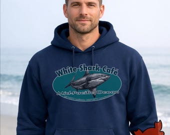 Men's Cotton Blend Hoodie – Classic Fit | White Shark Cafe