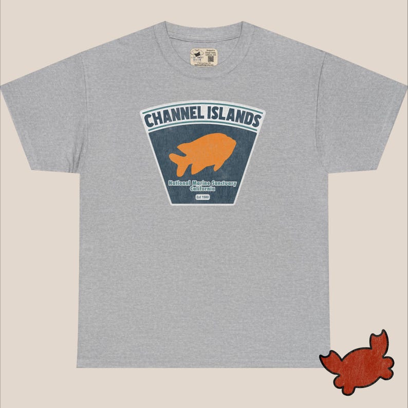 Men's Cotton T-Shirt – Classic Fit | Channel Islands National Marine Sanctuary Sport Grey