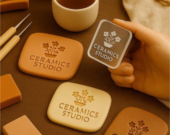 Custom Pottery Stamp for Clay, Ceramics Stamp, Pottery Tools, Signature Stamp, Pottery Makers Mark, Custom Logo Stamp, Gift for Potters