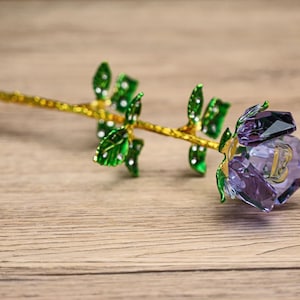 Exquisite Glass Rose Sculpture | Eternal Flower Gift | Handcrafted Romantic Rose Décor | Unique Keepsake for Wedding | Anniversary & Home