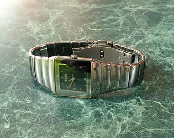 Vintage Rado Diastar Watch: High-tech Ceramic, Diamond Markers - Etsy