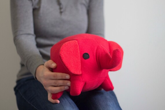 red stuffed elephant