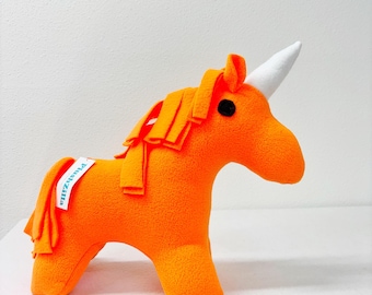 Neon Orange Unicorn