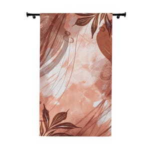 Boho Floral Window Curtains, Flower Pattern Home Decor, Bedroom Drapes, Living Room Bohemian Curtain Panels, Floral Print Window Treatment