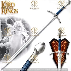 Handmade Glamdring Sword of Gandalf Replica Sword Handmade Tolkien&#39;s sword, Stainless Steel Collectible Fantasy Sword, Sword Gift For Father