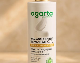 Anti-Aging Reinigungsmilch 225 ml • Sanfte feuchtigkeitsspendende Gesichtsreinigung • Make-up Entferner für trockene und reife Haut • Natürlich und Vegan