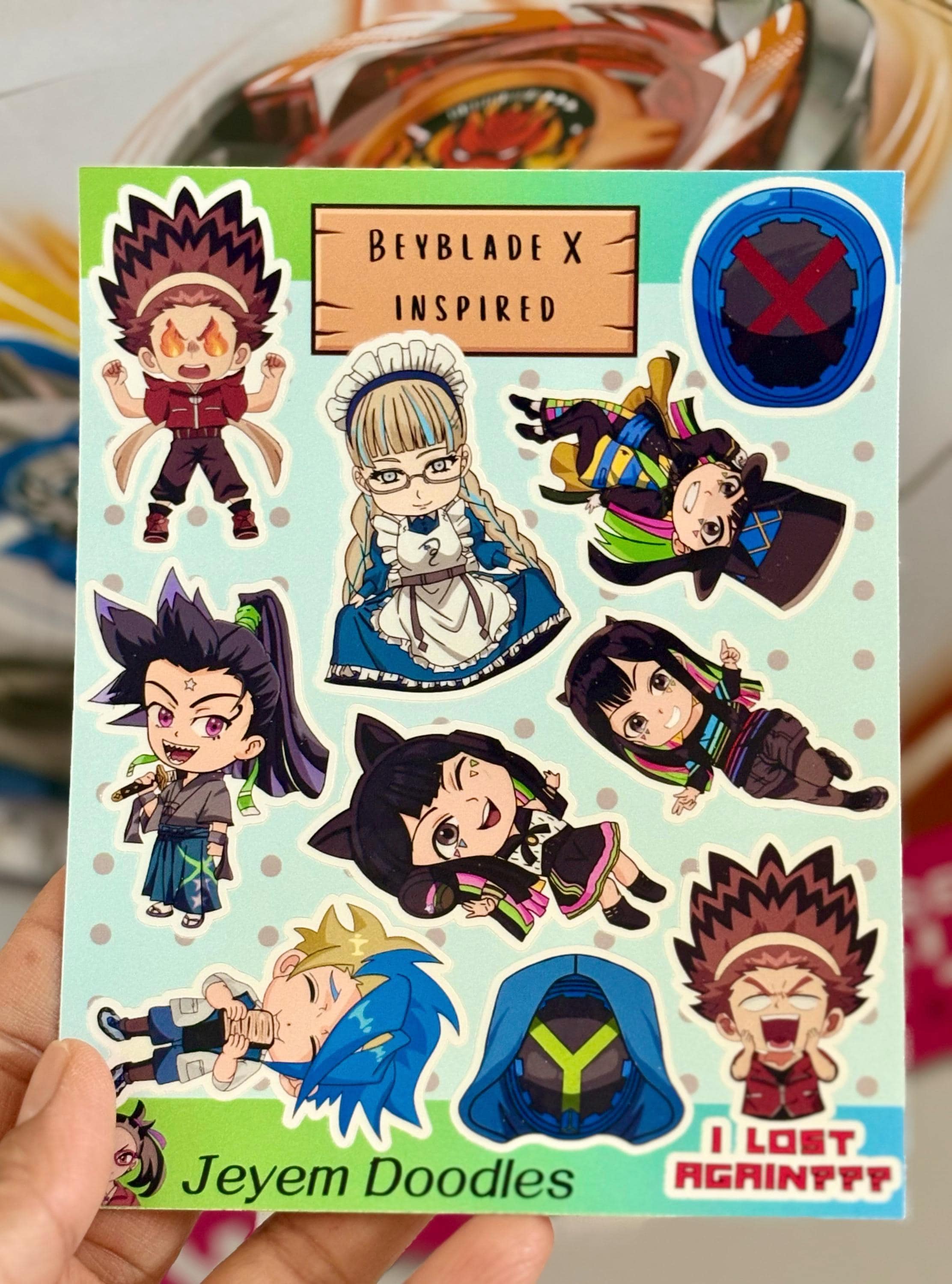 Beyblade X Inspired Sticker Sheet - Etsy