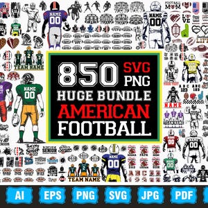 Football Player Svg png Huge Bundle, football png svg, Two Players Svg, custom football, American Football, Half Football, Half Player svg