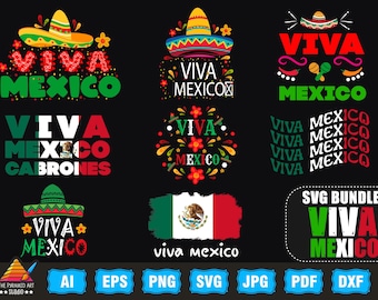 Viva Mexico SVG, Mexico Svg, September 16th Svg, Mexican Independence Day Svg, Mexican Fiesta, Mexican Hat,Mexico Pride Svg,Instant Download