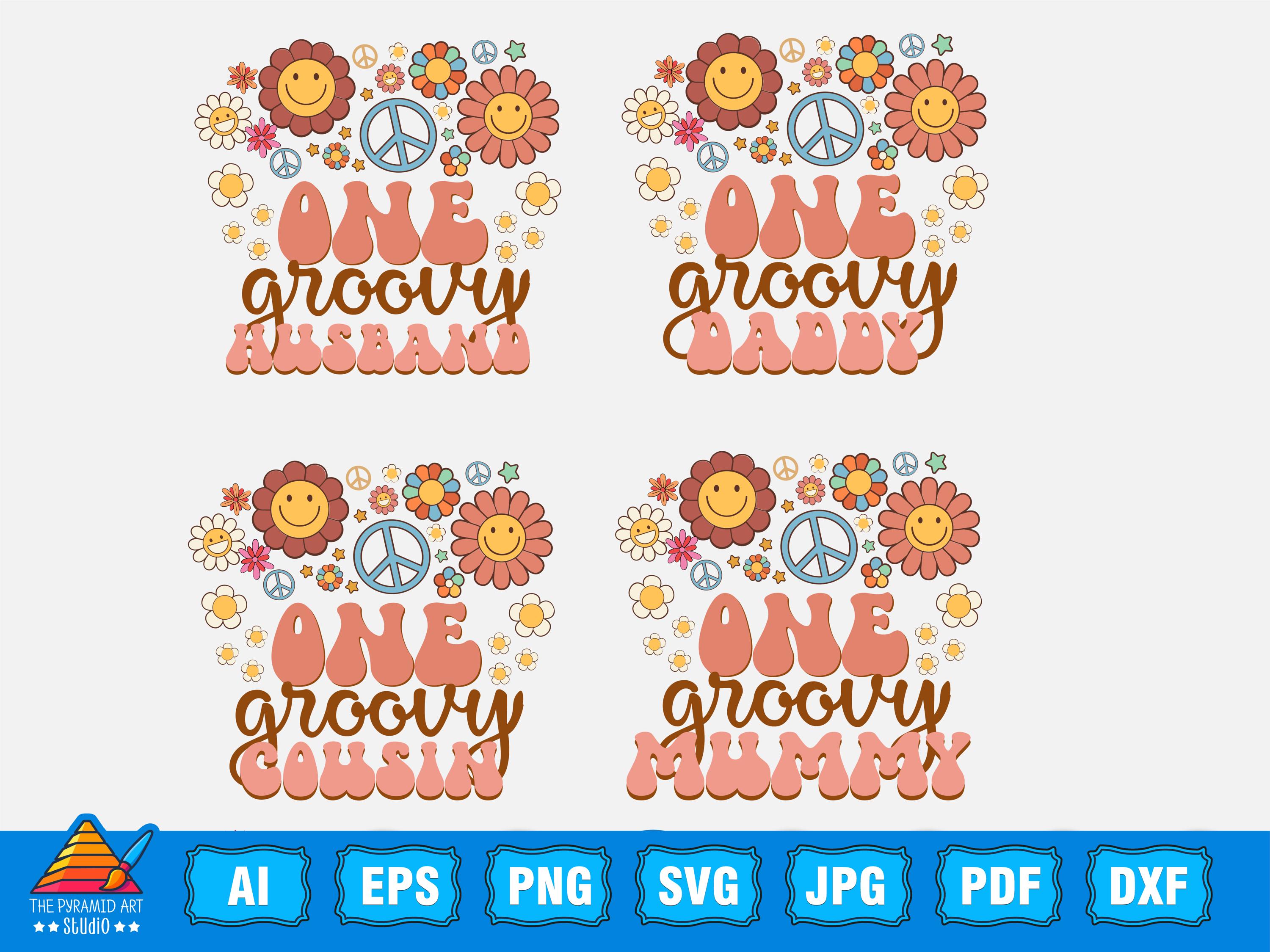 Groovy Family Groovy Family Custom Svg Png, Groovy Retro Family Svg Png, Custom ...