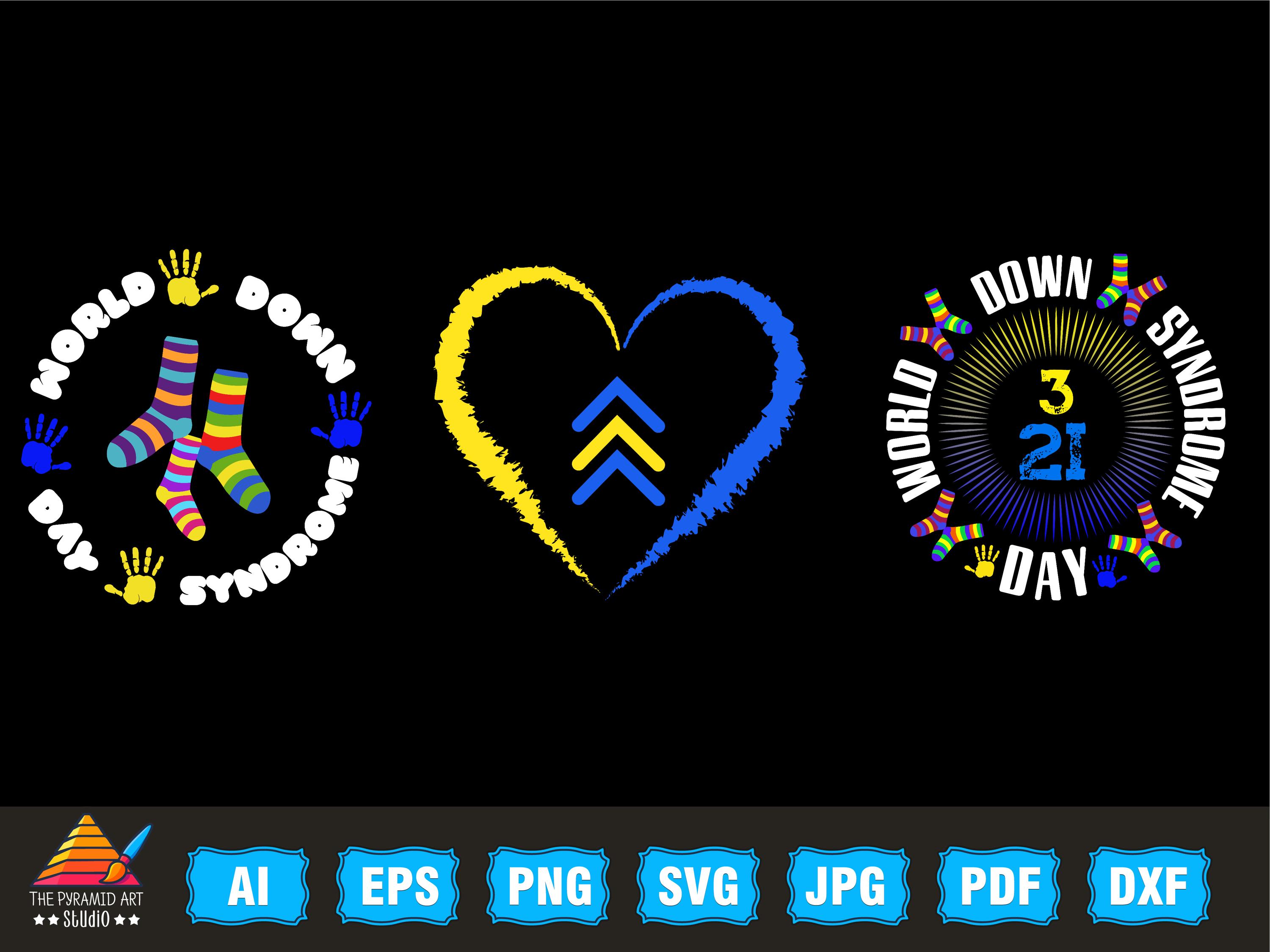 Down Syndrome SVG PNG Bundle, T21 Yellow Blue Ribbon Svg, Awareness ...